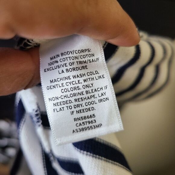 1901 Navy Striped Short Sleeve T-shirt - Picture 7 of 8